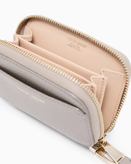 A|x Armani Exchange Leather Mini Wraparound-zip Wallet