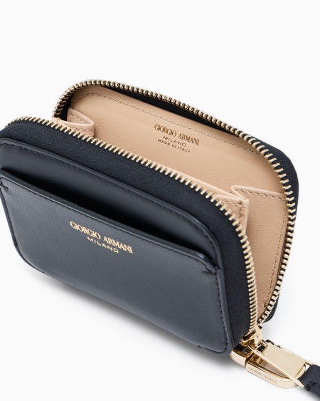 A|x Armani Exchange Leather Mini Wraparound-zip Wallet