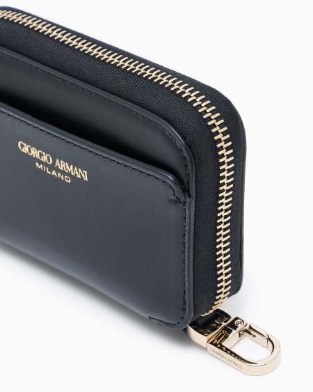 A|x Armani Exchange Leather Mini Wraparound-zip Wallet