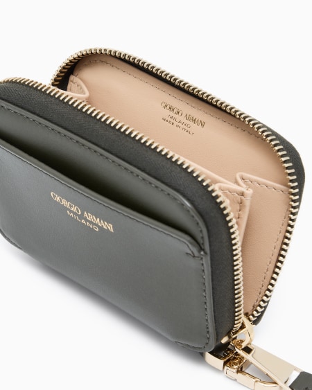 A|x Armani Exchange Leather Mini Wraparound-zip Wallet