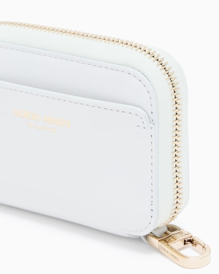 A|x Armani Exchange Leather Mini Wraparound-zip Wallet