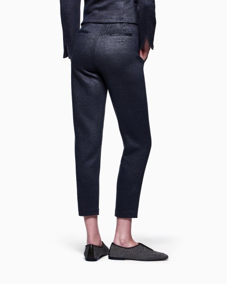 A|x Armani Exchange Linen And Viscose Jersey Straight Trousers