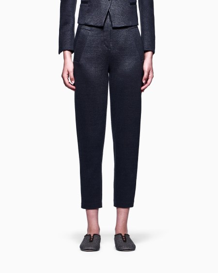 A|x Armani Exchange Linen And Viscose Jersey Straight Trousers