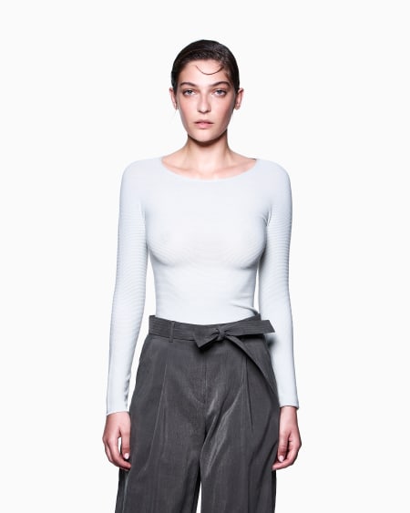 A|x Armani Exchange Links-stitch Viscose Long-sleeved Jumper