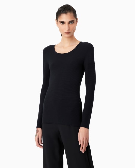 A|x Armani Exchange Links-stitch Viscose Long-sleeved Jumper