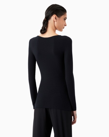 A|x Armani Exchange Links-stitch Viscose Long-sleeved Jumper