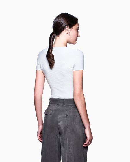 A|x Armani Exchange Links-stitch Viscose Short-sleeved Jumper