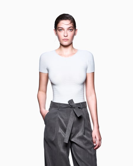 A|x Armani Exchange Links-stitch Viscose Short-sleeved Jumper