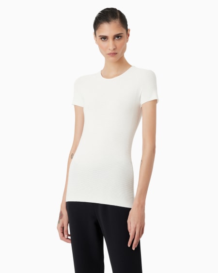 A|x Armani Exchange Links-stitch Viscose Short-sleeved Jumper