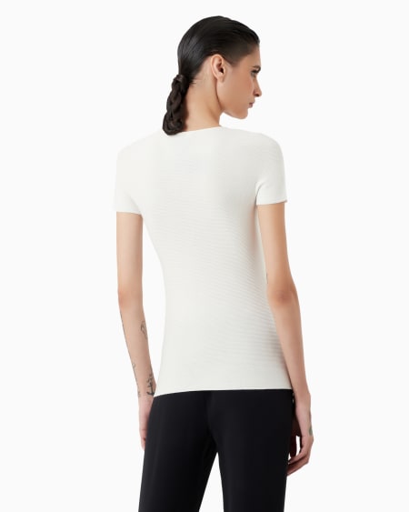 A|x Armani Exchange Links-stitch Viscose Short-sleeved Jumper