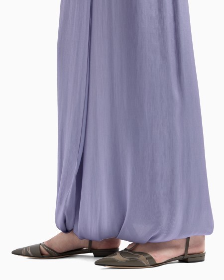A|x Armani Exchange Long Skirt In Double Silk Satin