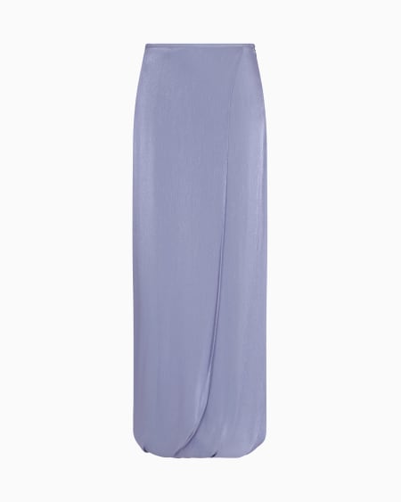 a|x armani exchange Long skirt in double silk satin