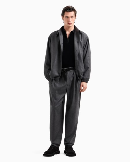 A|x Armani Exchange Long-sleeved Chenille Polo Shirt