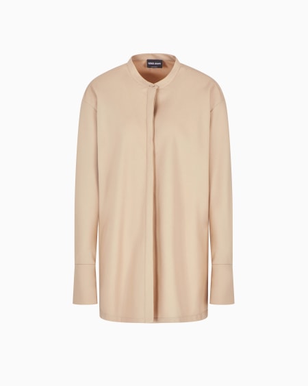 a|x armani exchange Long-sleeved shirt in triple silk georgette