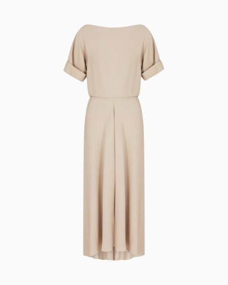 a|x armani exchange Long triple silk georgette dress