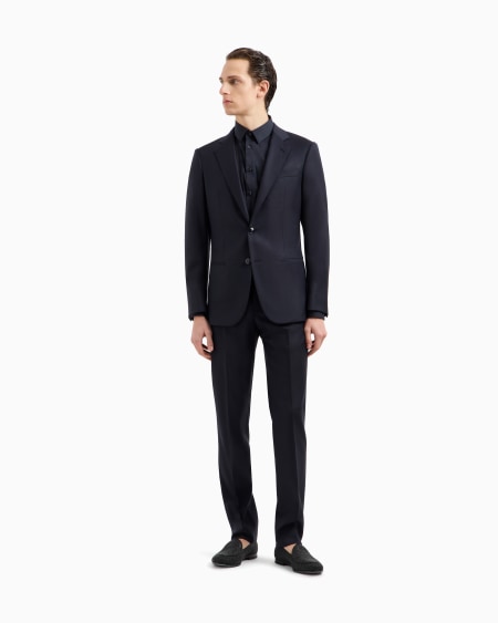 A|x Armani Exchange Manhattan Line Virgin-wool Single-breasted Suit