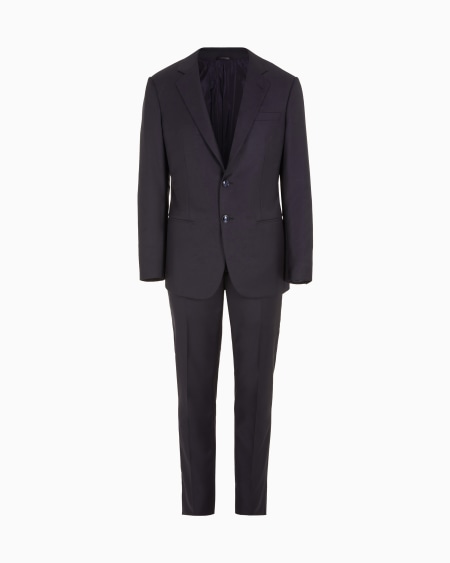 a|x armani exchange Manhattan Line virgin-wool single-breasted suit