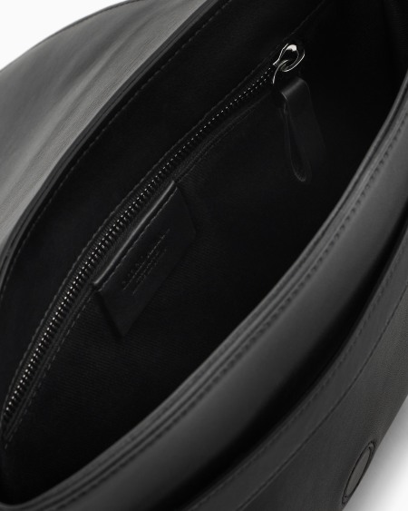 A|x Armani Exchange Medium Nappa Leather Shoulder Bag