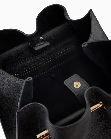 A|x Armani Exchange Medium Shopper Bag In Pebbled Leather