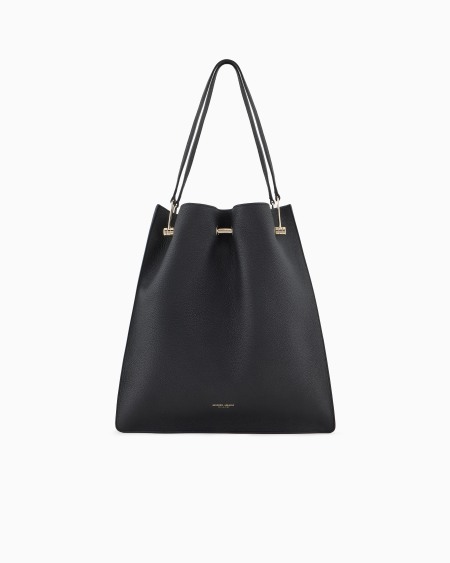 a|x armani exchange Medium shopper bag in pebbled leather a|x armani exchange Medium shopper bag in pebbled leather