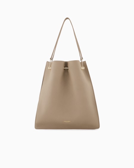 a|x armani exchange Medium shopper bag in pebbled leather a|x armani exchange Medium shopper bag in pebbled leather