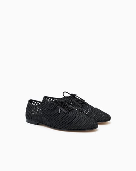 A|x Armani Exchange Mesh And Nappa Leather Lace-ups