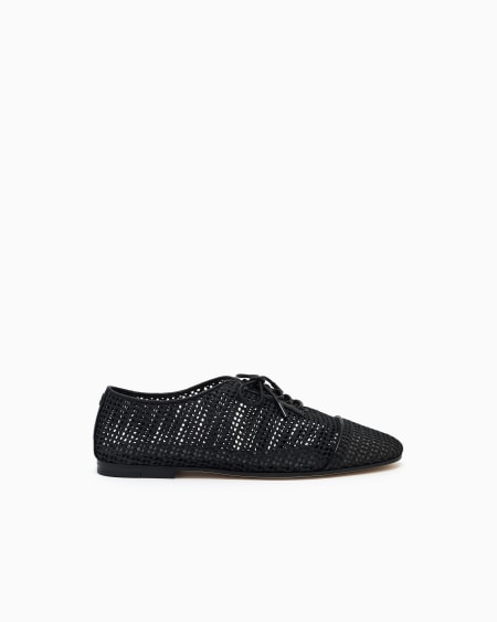 a|x armani exchange Mesh and nappa leather lace-ups