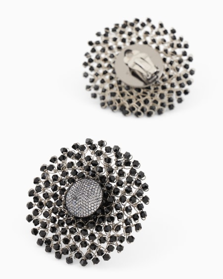 A|x Armani Exchange Metal And Bead Clip-on Earrings