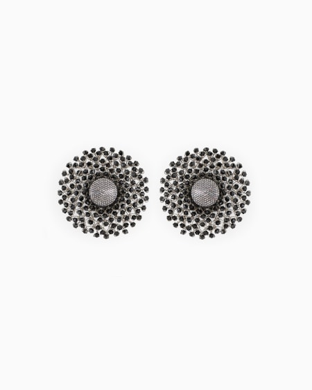 a|x armani exchange Metal and bead clip-on earrings
