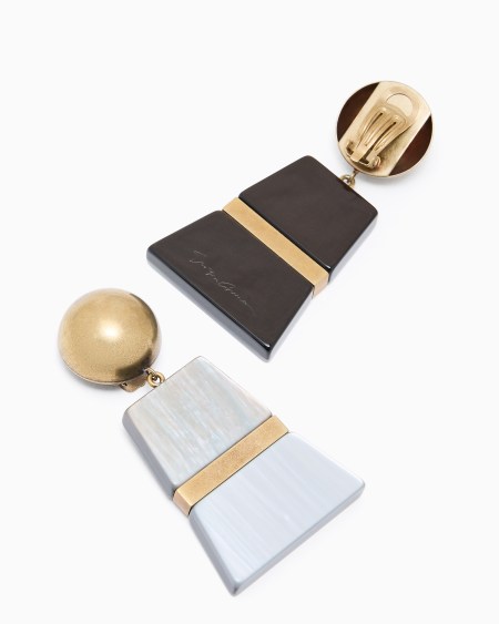 A|x Armani Exchange Metal And Resin Clip-on Earrings