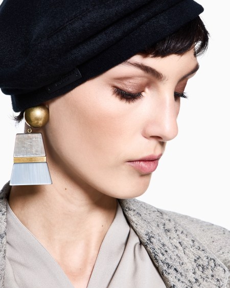 A|x Armani Exchange Metal And Resin Clip-on Earrings