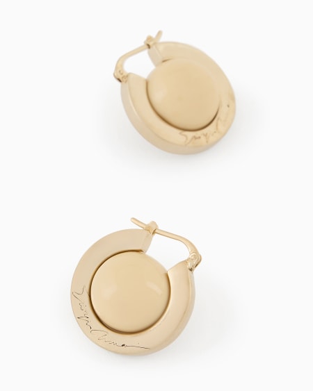 A|x Armani Exchange Metal Earrings With Resin Spheres