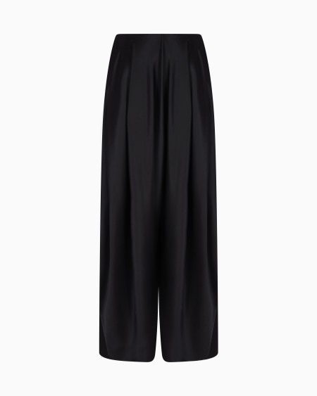 a|x armani exchange Midi skirt in double-sided silk satin