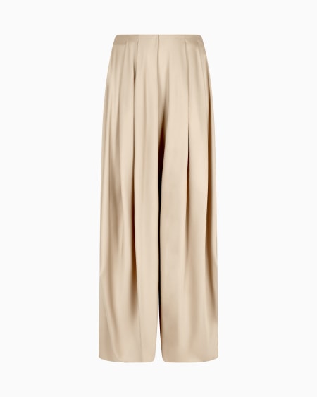 a|x armani exchange Midi skirt in double-sided silk satin