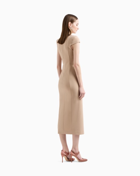 A|x Armani Exchange Milano-stitch Viscose Blend Tube Dress