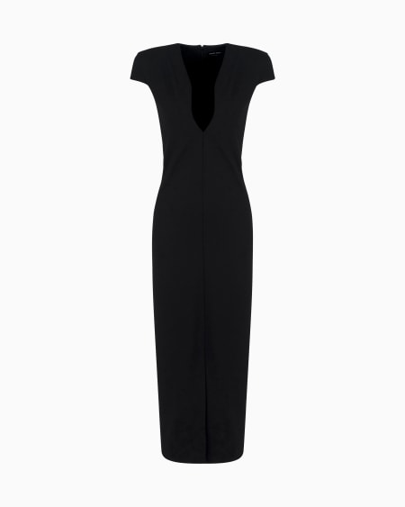 a|x armani exchange Milano-stitch viscose blend tube dress