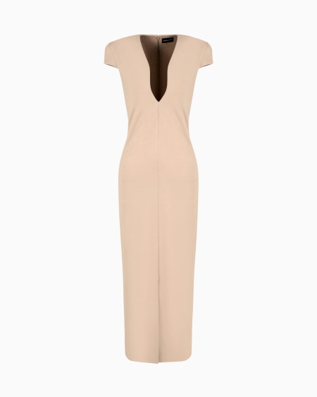 a|x armani exchange Milano-stitch viscose blend tube dress