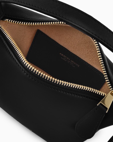 A|x Armani Exchange Mini La Prima Soft Nappa-leather Hobo Bag