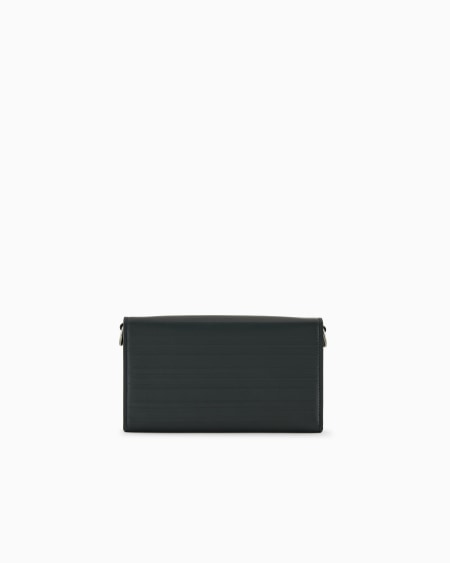 A|x Armani Exchange Mobile Phone Holder In Pleated Nappa Leather