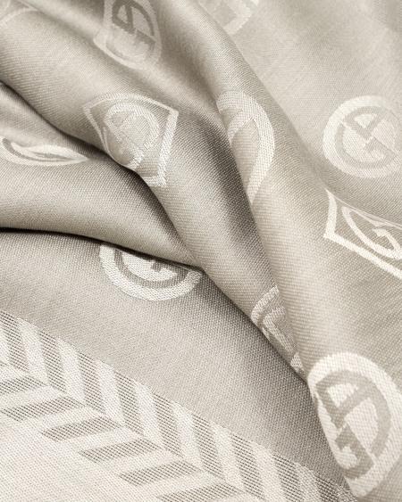 A|x Armani Exchange Monogram Jacquard Virgin-wool And Silk Stole