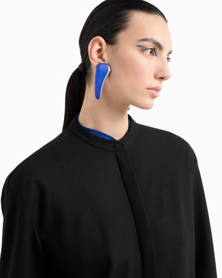 A|x Armani Exchange Mother-of-pearl Effect Clip-on Earrings