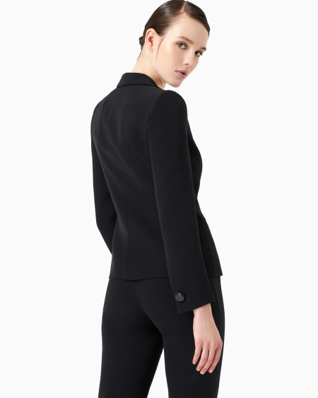 A|x Armani Exchange Mulberry Silk Single-breasted Jacket