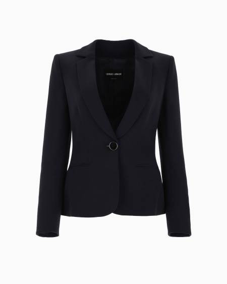 a|x armani exchange Mulberry silk single-breasted jacket