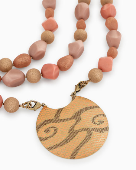 A|x Armani Exchange Multistrand Necklace In Resin And Brass