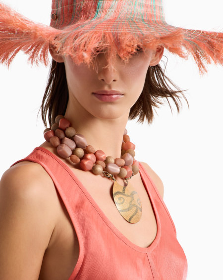 A|x Armani Exchange Multistrand Necklace In Resin And Brass