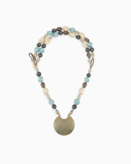 a|x armani exchange Multistrand necklace in resin and brass