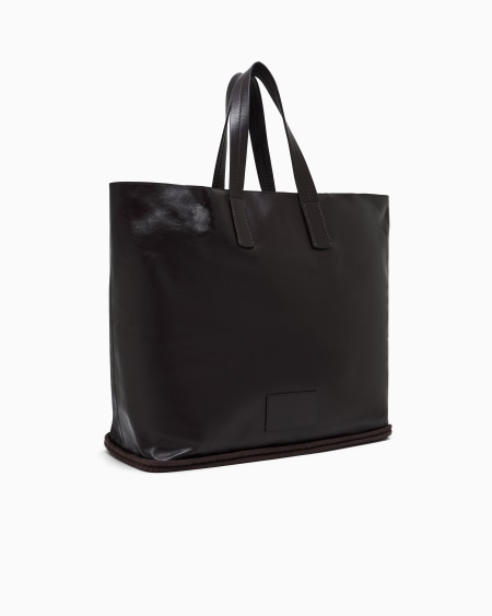 A|x Armani Exchange Nappa-leather And Rope Shopper Bag