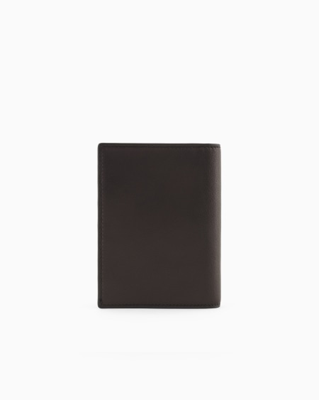 A|x Armani Exchange Nappa Leather Bifold Passport Holder