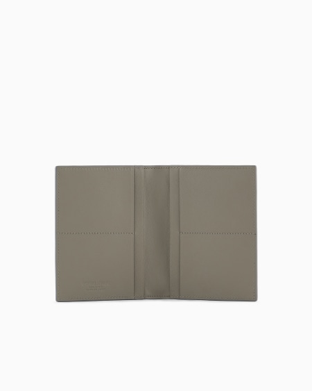 A|x Armani Exchange Nappa Leather Bifold Passport Holder