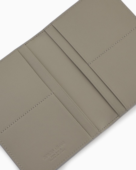 A|x Armani Exchange Nappa Leather Bifold Passport Holder